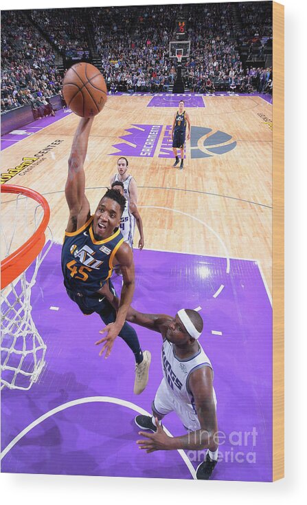 Donovan Mitchell Wood Print featuring the photograph Donovan Mitchell by Rocky Widner