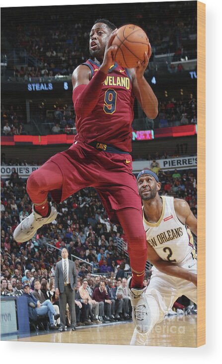 Smoothie King Center Wood Print featuring the photograph Dwyane Wade by Layne Murdoch