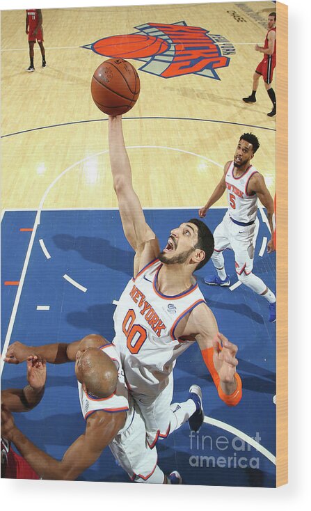 Nba Pro Basketball Wood Print featuring the photograph Enes Kanter by Nathaniel S. Butler