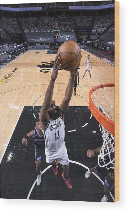 James Harden Wood Print featuring the photograph James Harden #2 by Rocky Widner