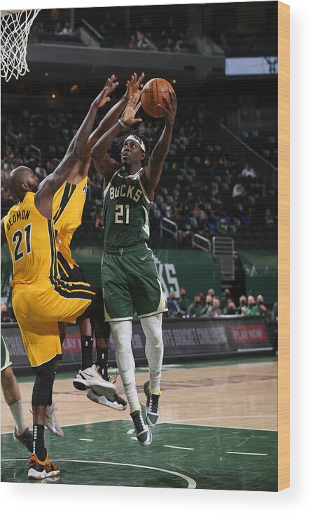 Jrue Holiday Wood Print featuring the photograph Jrue Holiday #2 by Gary Dineen