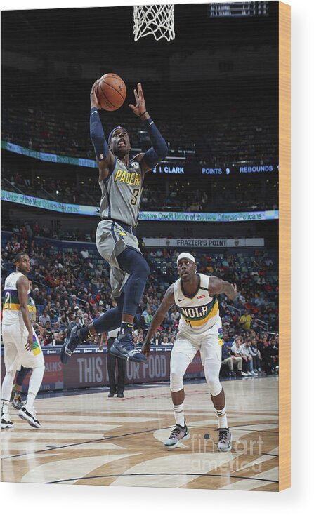 Smoothie King Center Wood Print featuring the photograph Jrue Holiday by Layne Murdoch Jr.