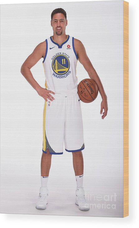 Media Day Wood Print featuring the photograph Klay Thompson by Noah Graham