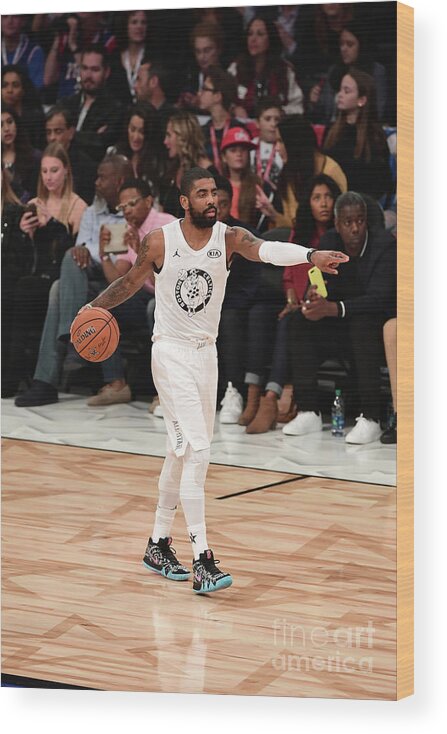 Kyrie Irving Wood Print featuring the photograph Kyrie Irving #2 by Garrett Ellwood