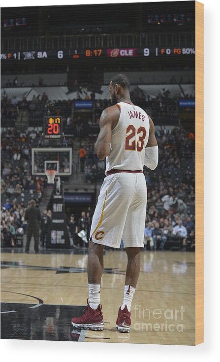 Lebron James Wood Print featuring the photograph Lebron James #2 by Mark Sobhani