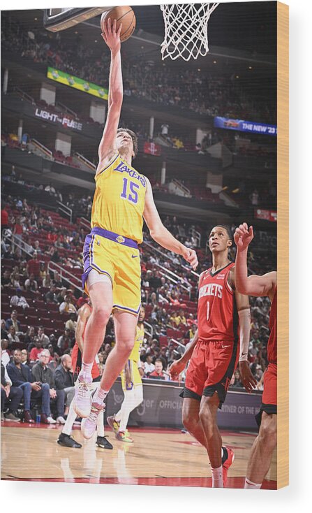 Austin Reaves Wood Print featuring the photograph Los Angeles Lakers v Houston Rockets #2 by Logan Riely