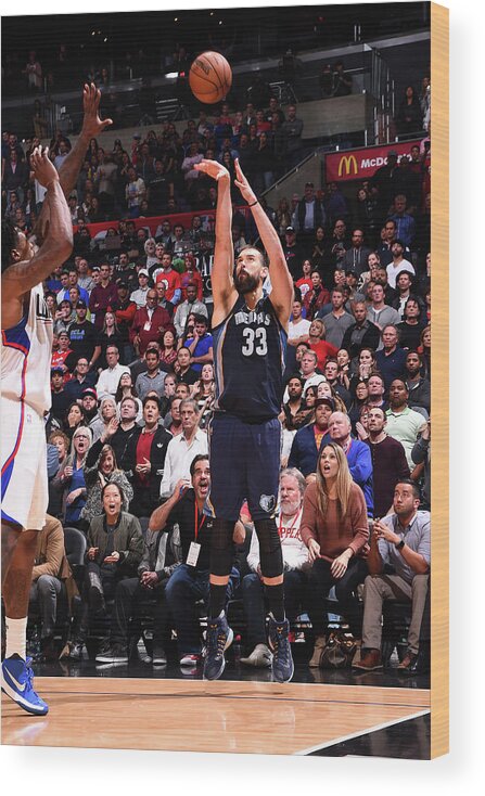 Nba Pro Basketball Wood Print featuring the photograph Marc Gasol by Andrew D. Bernstein