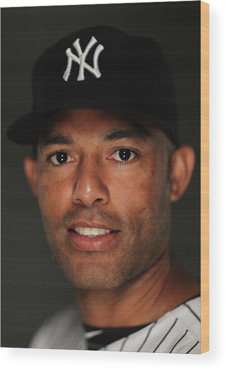Media Day Wood Print featuring the photograph Mariano Rivera by Al Bello