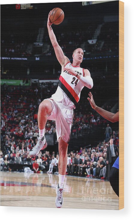 Mason Plumlee Wood Print featuring the photograph Mason Plumlee #2 by Sam Forencich