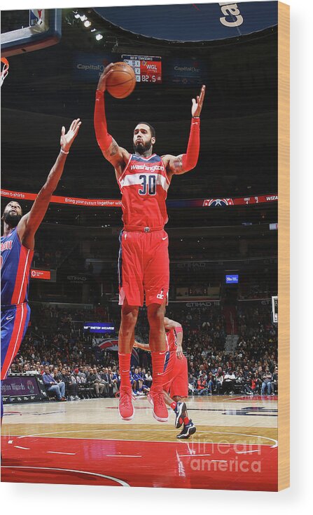 Nba Pro Basketball Wood Print featuring the photograph Mike Scott by Ned Dishman