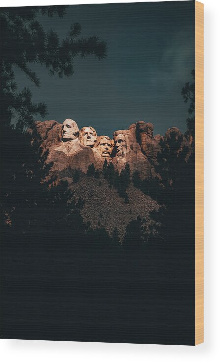 Mount Wood Print featuring the photograph Mount Rushmore #2 by Brian Venghous