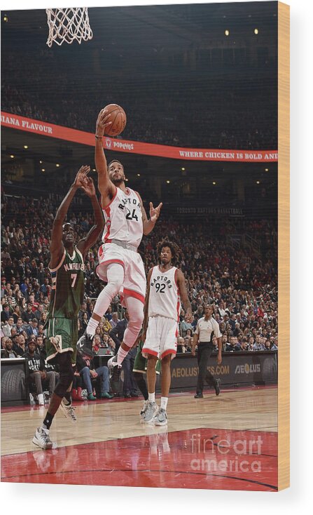 Nba Pro Basketball Wood Print featuring the photograph Norman Powell by Ron Turenne