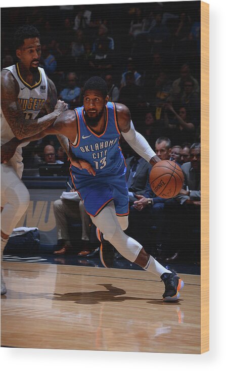 Paul George Wood Print featuring the photograph Paul George #2 by Bart Young