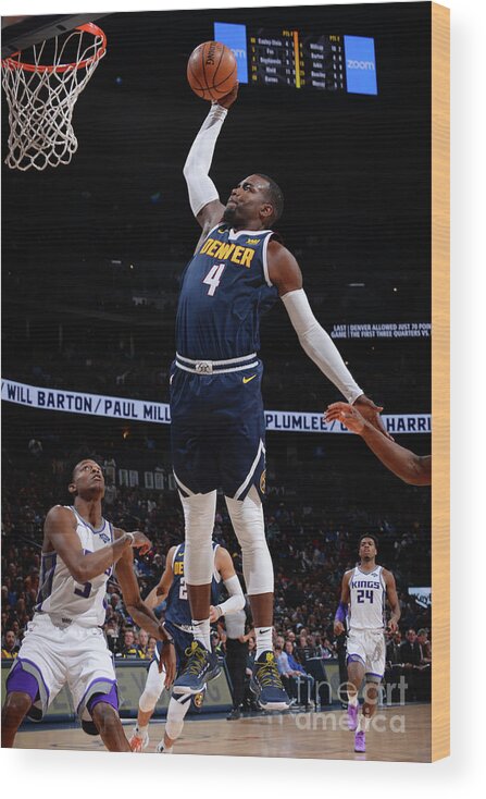 Paul Millsap Wood Print featuring the photograph Paul Millsap #2 by Bart Young
