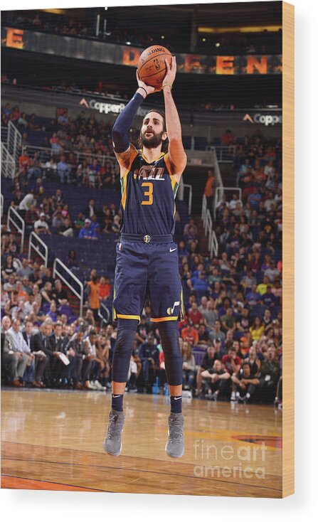 Nba Pro Basketball Wood Print featuring the photograph Ricky Rubio by Barry Gossage