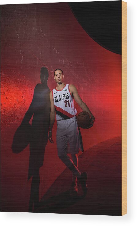 Seth Curry Wood Print featuring the photograph Seth Curry by Sam Forencich