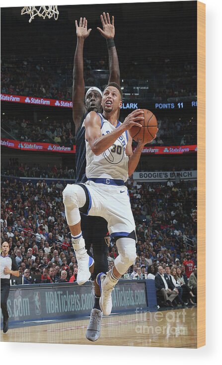Smoothie King Center Wood Print featuring the photograph Stephen Curry by Layne Murdoch