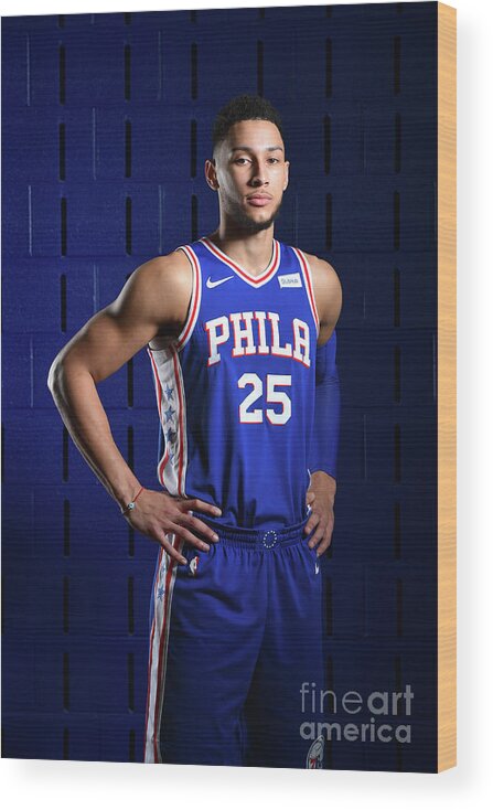 Media Day Wood Print featuring the photograph Ben Simmons by Jesse D. Garrabrant