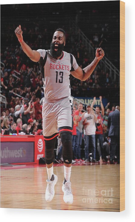 James Harden Wood Print featuring the photograph James Harden by Bill Baptist