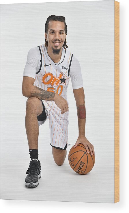 Cole Anthony Wood Print featuring the photograph 2020-2021 Orlando Magic Content Day by Fernando Medina