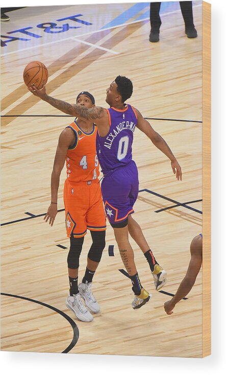 Nba Pro Basketball Wood Print featuring the photograph 2020 NBA All-Star - Rising Stars Game by Bill Baptist