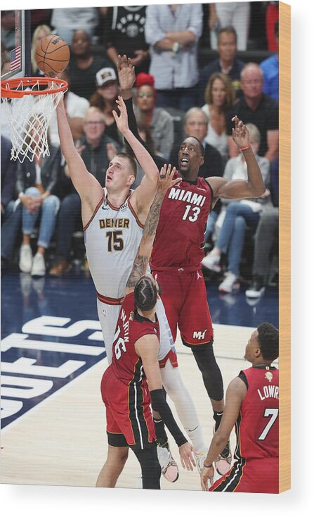 Playoffs Wood Print featuring the photograph 2023 NBA Finals - Miami Heat v Denver Nuggets by Issac Baldizon