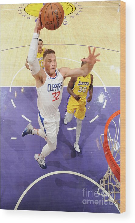 Blake Griffin Wood Print featuring the photograph Blake Griffin #21 by Andrew D. Bernstein