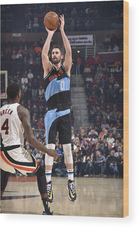 Kevin Love Wood Print featuring the photograph Kevin Love #21 by David Liam Kyle