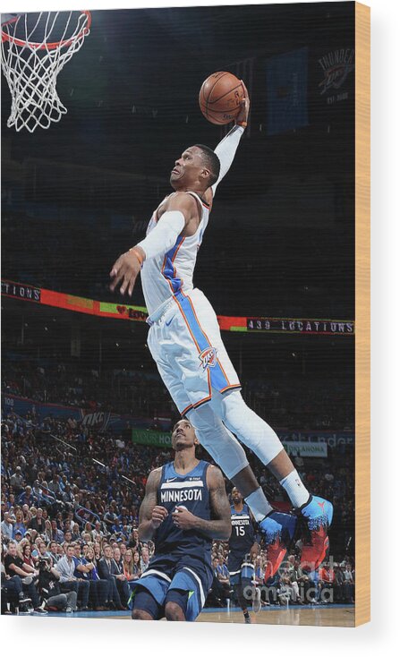 Nba Pro Basketball Wood Print featuring the photograph Russell Westbrook by Layne Murdoch