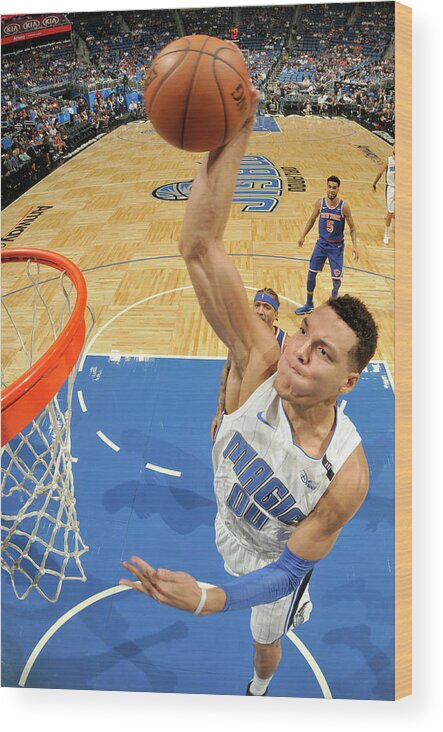 Aaron Gordon Wood Print featuring the photograph Aaron Gordon #22 by Fernando Medina