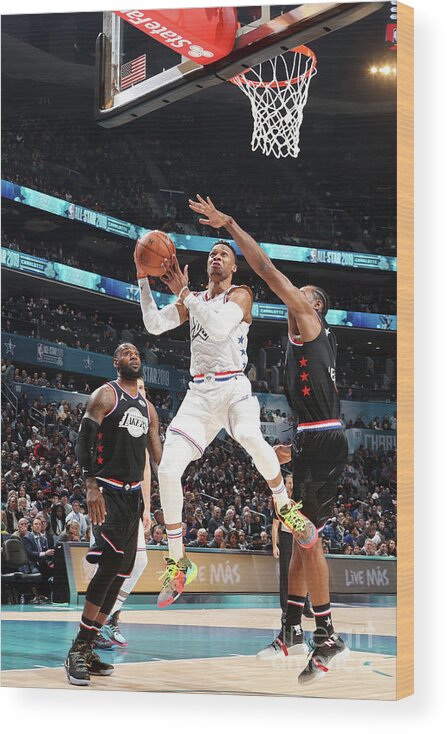 Russell Westbrook Wood Print featuring the photograph Russell Westbrook #24 by Nathaniel S. Butler