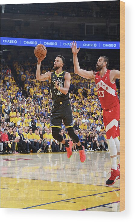 Playoffs Wood Print featuring the photograph Stephen Curry by Andrew D. Bernstein
