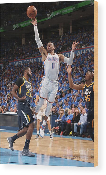 Playoffs Wood Print featuring the photograph Russell Westbrook by Layne Murdoch