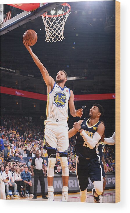 Stephen Curry Wood Print featuring the photograph Stephen Curry #29 by Noah Graham