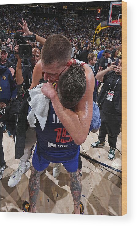 Playoffs Wood Print featuring the photograph 2023 NBA Finals - Miami Heat v Denver Nuggets #3 by Garrett Ellwood