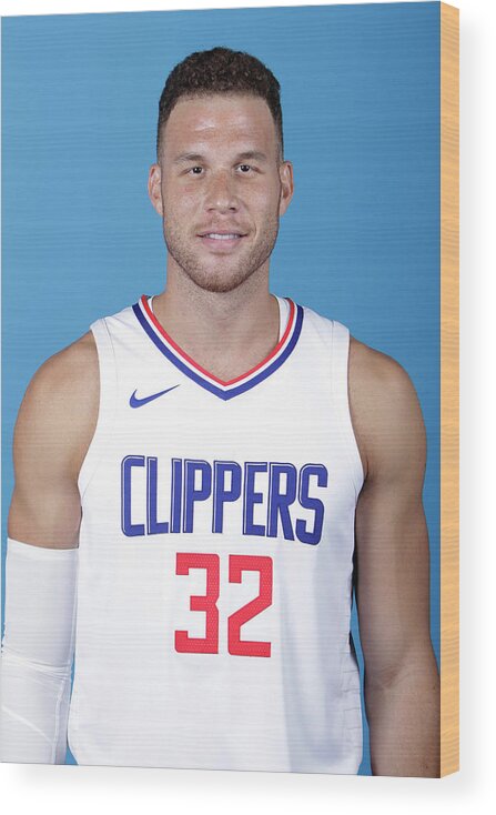 Media Day Wood Print featuring the photograph Blake Griffin by Juan Ocampo