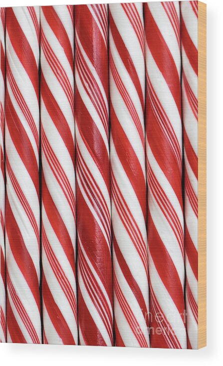 Candy Wood Print featuring the photograph Candy Canes #3 by Vivian Krug Cotton