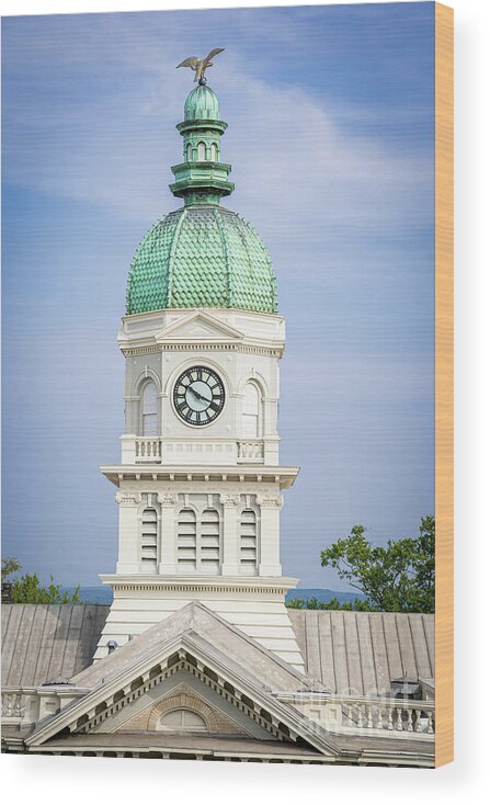 Architecture Wood Print featuring the photograph City Hall - Athens GA #3 by Sanjeev Singhal