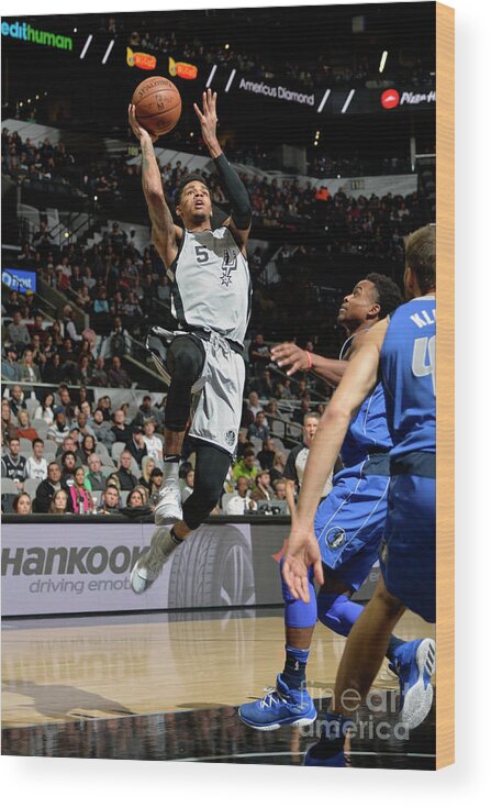 Nba Pro Basketball Wood Print featuring the photograph Dejounte Murray by Mark Sobhani