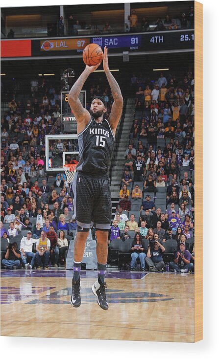 Demarcus Cousins Wood Print featuring the photograph Demarcus Cousins by Rocky Widner