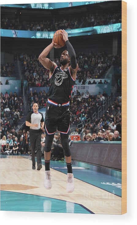 Nba Pro Basketball Wood Print featuring the photograph Dwyane Wade by Andrew D. Bernstein