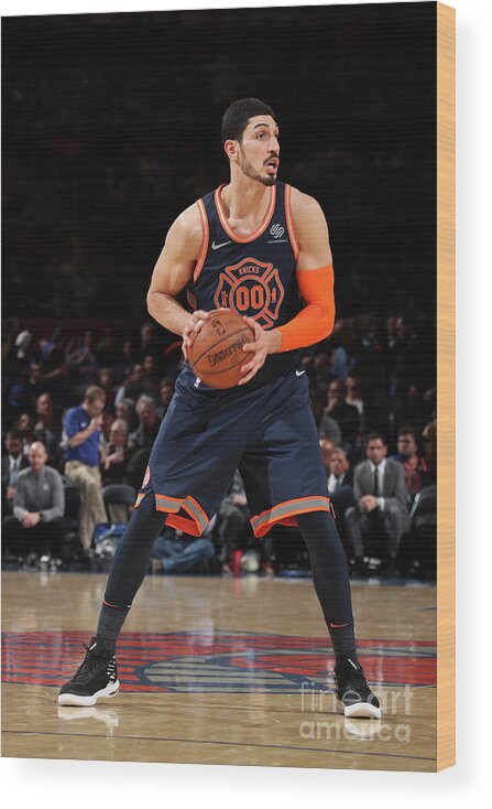 Nba Pro Basketball Wood Print featuring the photograph Enes Kanter by Nathaniel S. Butler