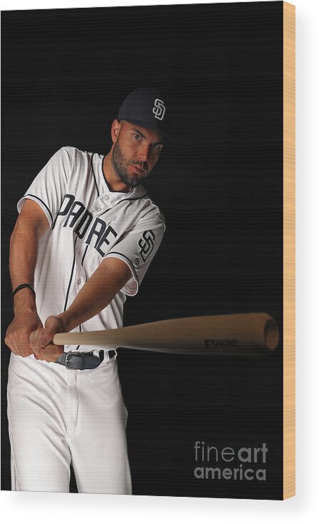 Media Day Wood Print featuring the photograph Eric Hosmer by Patrick Smith