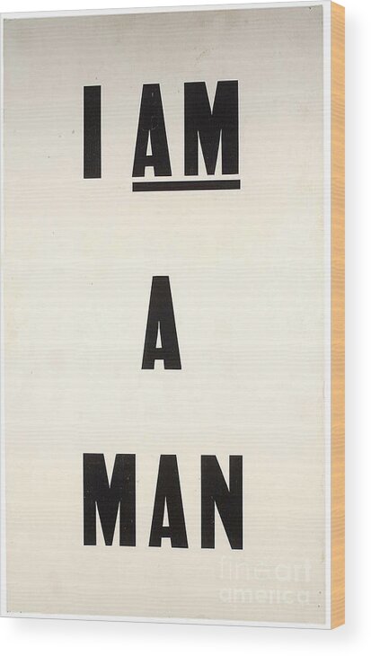 I Am A Man Wood Print featuring the painting I Am A Man by Baltzgar