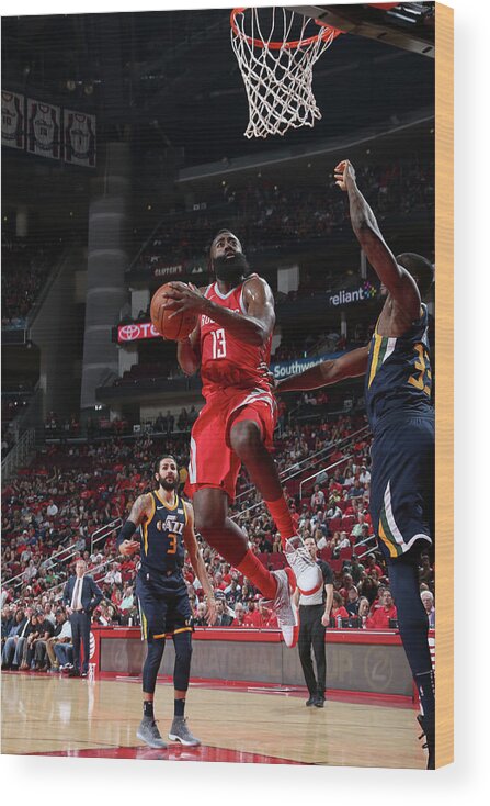 Nba Pro Basketball Wood Print featuring the photograph James Harden by Layne Murdoch