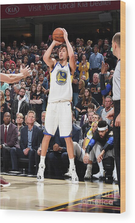 Klay Thompson Wood Print featuring the photograph Klay Thompson #3 by Andrew D. Bernstein