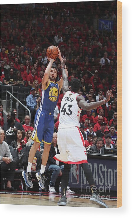 Playoffs Wood Print featuring the photograph Klay Thompson by Nathaniel S. Butler