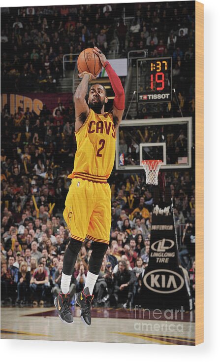 Nba Pro Basketball Wood Print featuring the photograph Kyrie Irving by David Liam Kyle