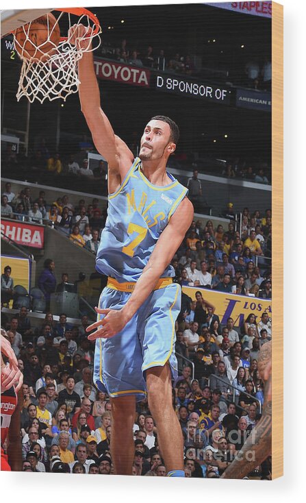 Nba Pro Basketball Wood Print featuring the photograph Larry Nance by Andrew D. Bernstein
