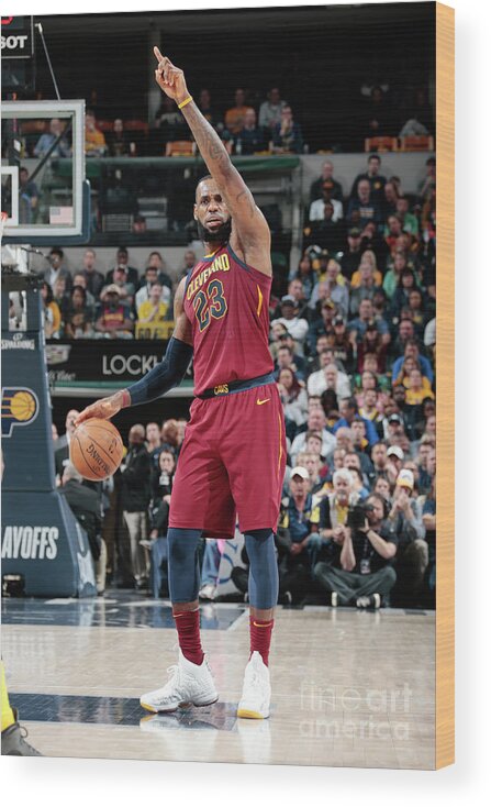 Playoffs Wood Print featuring the photograph Lebron James by Ron Hoskins